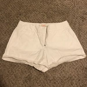 J. Crew White Chino Shorts